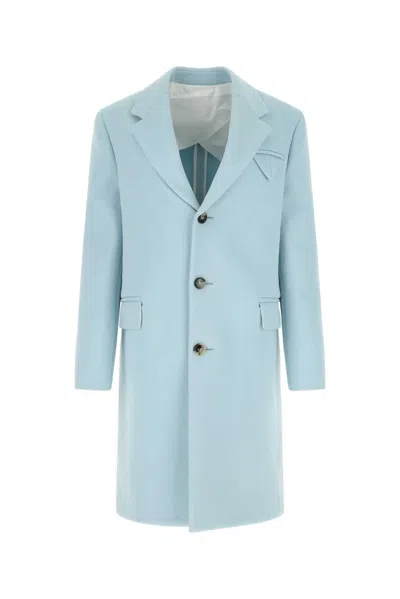 Bottega Veneta Tailored Wool-blend Coat In Blue