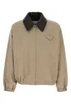 Bottega Veneta Bomber Jacket Wool Quilted Collar In Brown