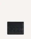 Bottega Veneta Womens Intrecciato Leather Card Holder Black-gold