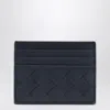 Bottega Veneta Card Holder Abyss/cypress In Intrecciato