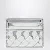 Bottega Veneta Intrecciato Metallic Leather Card Case In Metallic