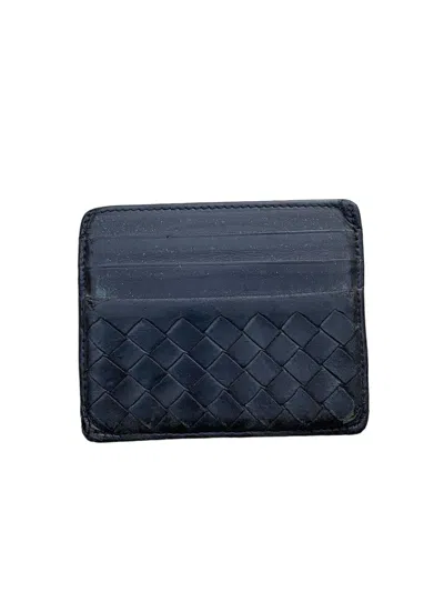 Pre-owned Bottega Veneta Card Holder Wallet In Black