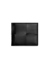 Bottega Veneta Intrecciato Passport Holder In Black/parakeet