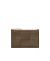 Bottega Veneta Card Zipper Card Bag In Green