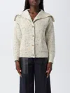 Bottega Veneta Womens Dove Knot Ribbed Wool-blend Cardigan In Multi