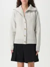 Bottega Veneta Layered Wool Cardigan In Grey