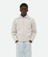 Bottega Veneta Cardigan En Laine Compacte In Dove Melange