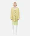 Bottega Veneta Heavy Wool Cardigan In Yellow