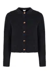 Bottega Veneta Boucle Cardigan In Blue