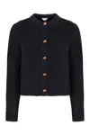 Bottega Veneta Boucle Cardigan In Blue