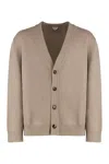 Bottega Veneta Cashmere Cardigan For Casual Style In Neutral