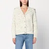 Bottega Veneta Cardigan In English Wool With A Melting Ribbed Texture In Gray