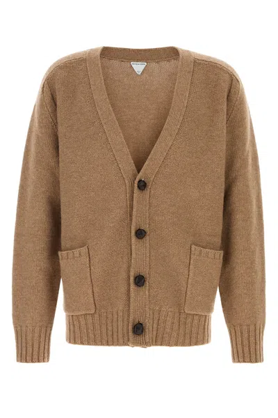 BOTTEGA VENETA CARDIGAN IN LANA BISCOTTO  UOMO