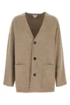 Bottega Veneta Light Double Wool And Cashmere Coat In Neutral