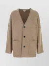 Bottega Veneta Light Double Wool And Cashmere Coat In Neutral