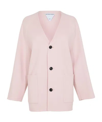 Bottega Veneta Wool-cashmere Cardigan For Women In Pink