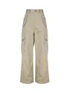 Bottega Veneta Cotton-blend Cargo Trousers In Oatmeal