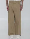 Bottega Veneta Cotton-twill Bush-trousers In Beige