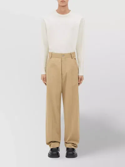 Bottega Veneta Light Cotton Twill Cargo Trousers In Desert Taupe