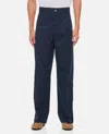 Bottega Veneta Men's Light Cotton Twill Trousers In Blue