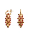 Bottega Veneta Kleine Ellipse Ohrringe In Red/gold