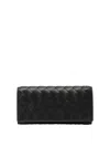 Bottega Veneta Portafoglio Intrecciato Grande Con Patta In Black