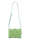 Bottega Veneta Cassette Intrecciato Leather Crossbody Bag In Green