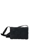 Bottega Veneta 'casette' Black Medium Cross Body Bag In Leather Man In Gray