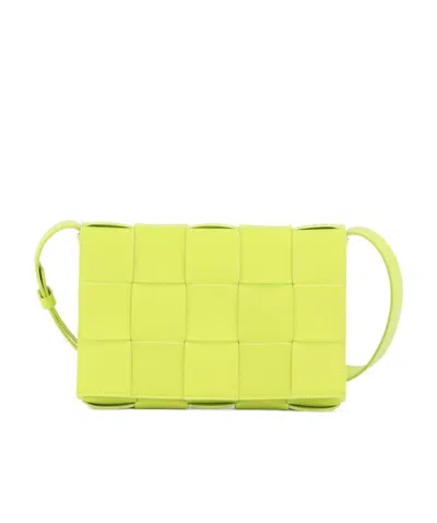 Bottega Veneta Casette Shoulder Bag In Yellow
