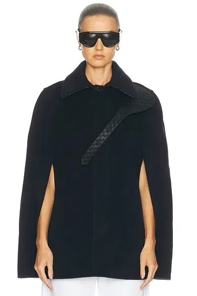 Bottega Veneta Cashmere Cape In Midnight Blue