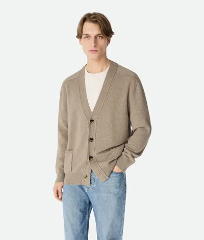 Bottega Veneta Cashmere Cardigan In Brown