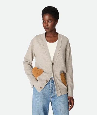 Bottega Veneta Cashmere Cardigan In Neutral