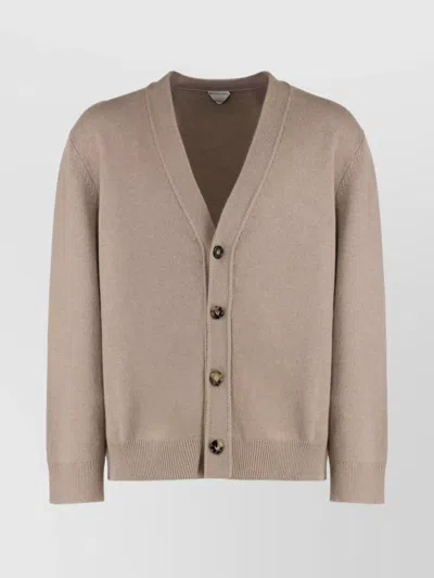 Bottega Veneta Cashmere Cardigan For Casual Style In Neutral