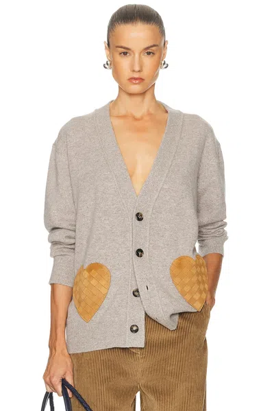 Bottega Veneta Cashmere Cardigan In Gray