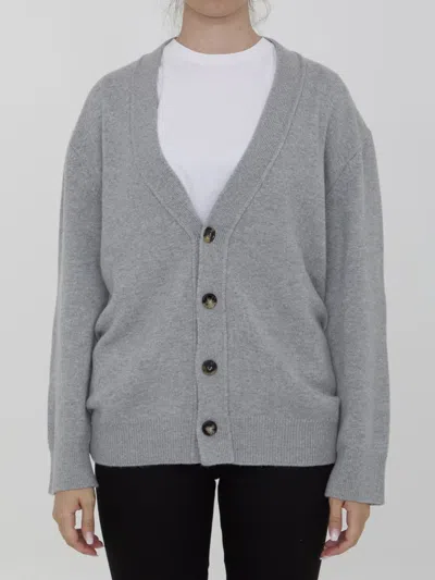Bottega Veneta Cashmere Cardigan In Grey