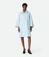 Bottega Veneta Light Blue Cashmere Coat In Blue