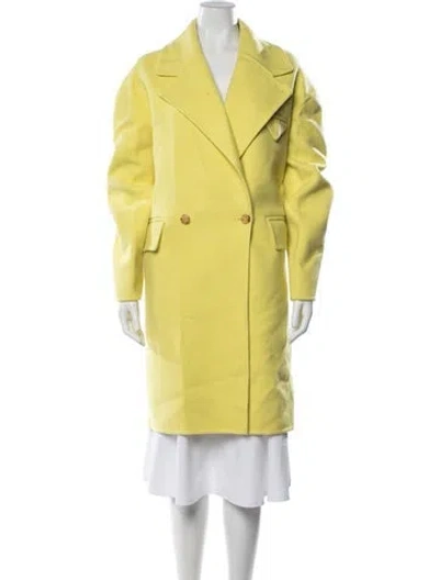 Pre-owned Bottega Veneta Cashmere Coat In Yellow