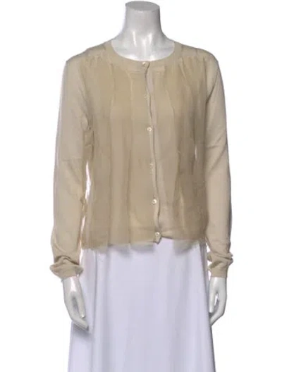 Pre-owned Bottega Veneta Cashmere Crew Neck Sweater In Neutral