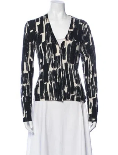 Pre-owned Bottega Veneta Cashmere Graphic Print Sweater In Black