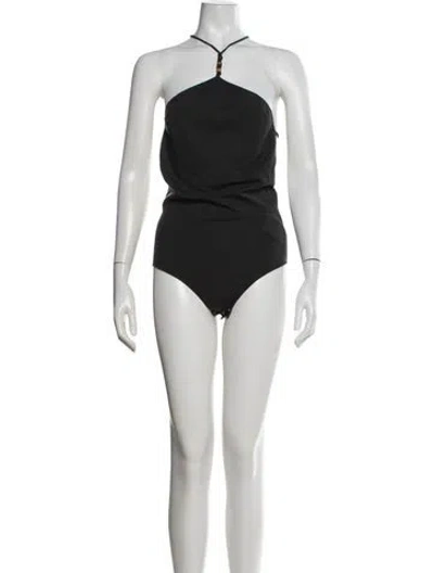 Pre-owned Bottega Veneta Cashmere Halterneck Bodysuit W/ Tags In Green