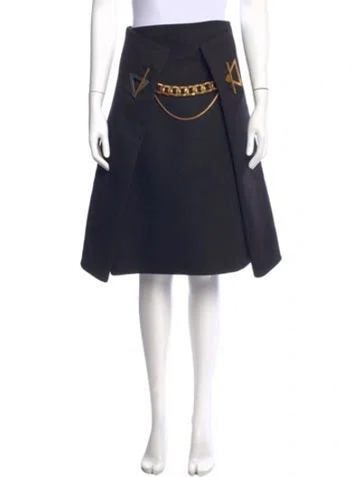 Pre-owned Bottega Veneta Cashmere Knee-length Skirt In Blue
