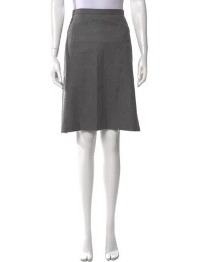 Pre-owned Bottega Veneta Cashmere Midi Length Skirt In Grey