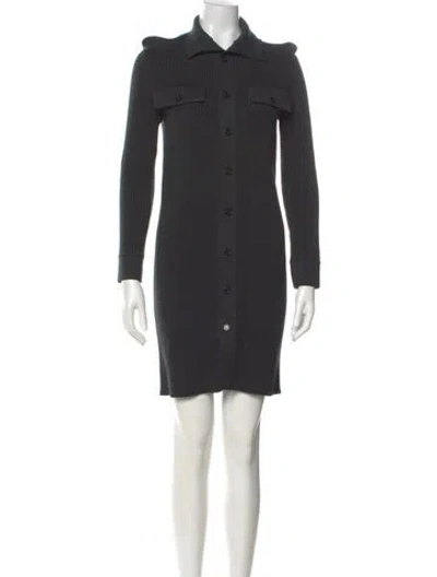 Pre-owned Bottega Veneta Cashmere Mini Dress In Green