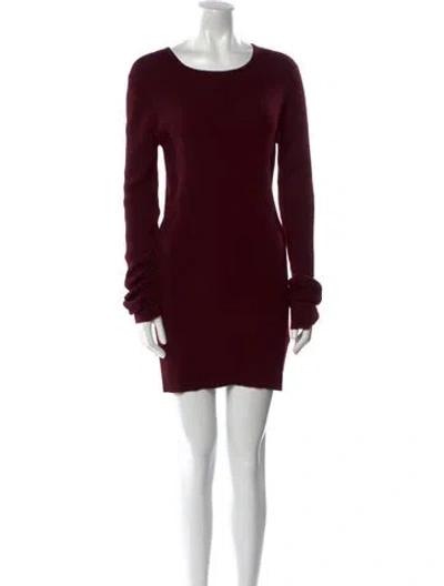 Pre-owned Bottega Veneta Cashmere Mini Dress In Red