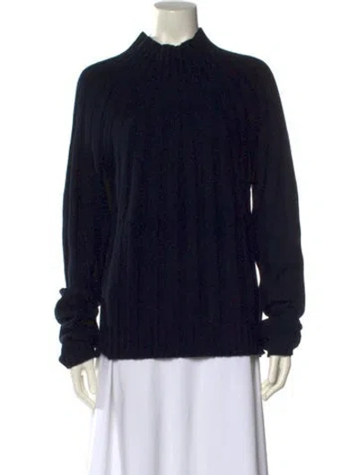 Pre-owned Bottega Veneta Cashmere Mock Neck Sweater In Black