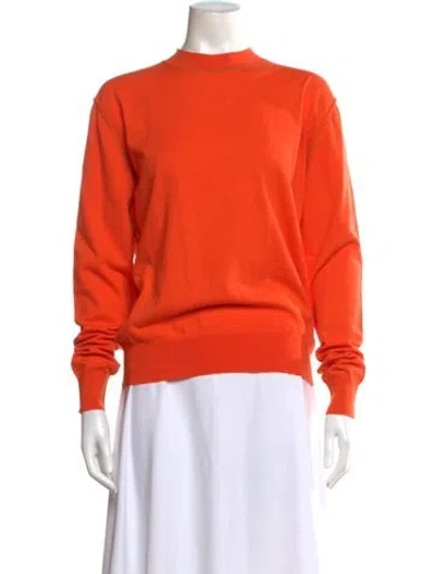 Pre-owned Bottega Veneta Cashmere Mock Neck Sweater In Orange