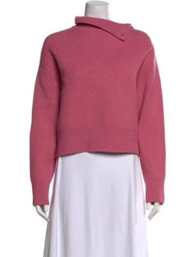 Pre-owned Bottega Veneta Cashmere Mock Neck Sweater In Pink