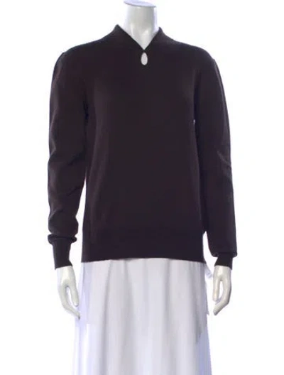 Pre-owned Bottega Veneta Cashmere Mock Neck Sweater W/ Tags In Blue