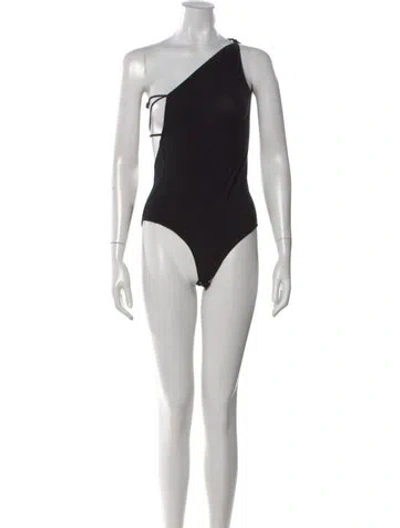 Pre-owned Bottega Veneta Cashmere One-shoulder Bodysuit In Brown