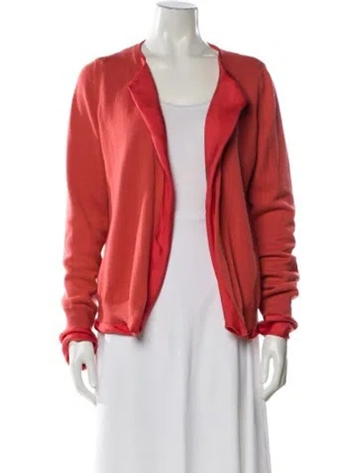 Pre-owned Bottega Veneta Cashmere Open Front Sweater In Orange